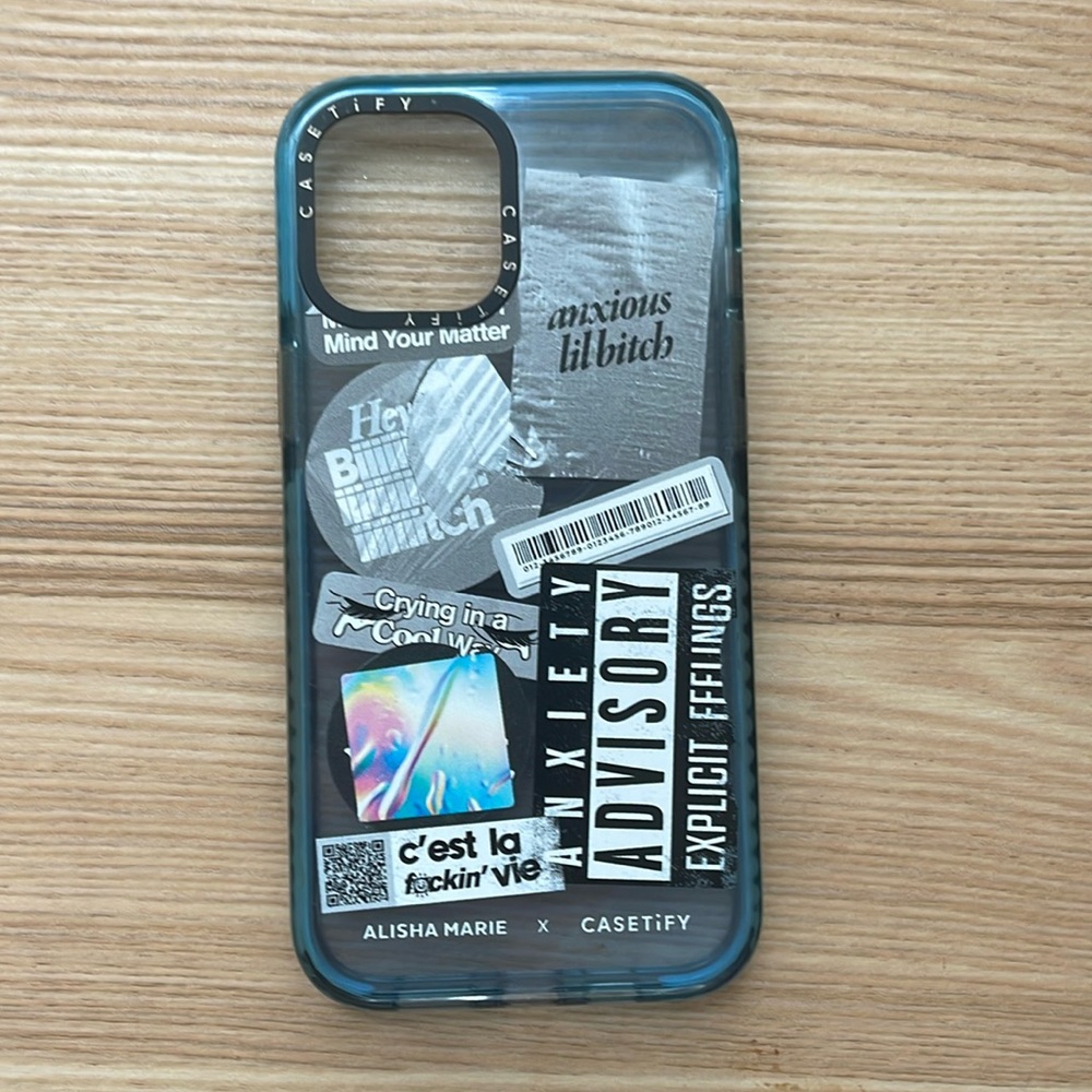 Casetify Alisha Marie anxious iPhone 12 Pro Max case